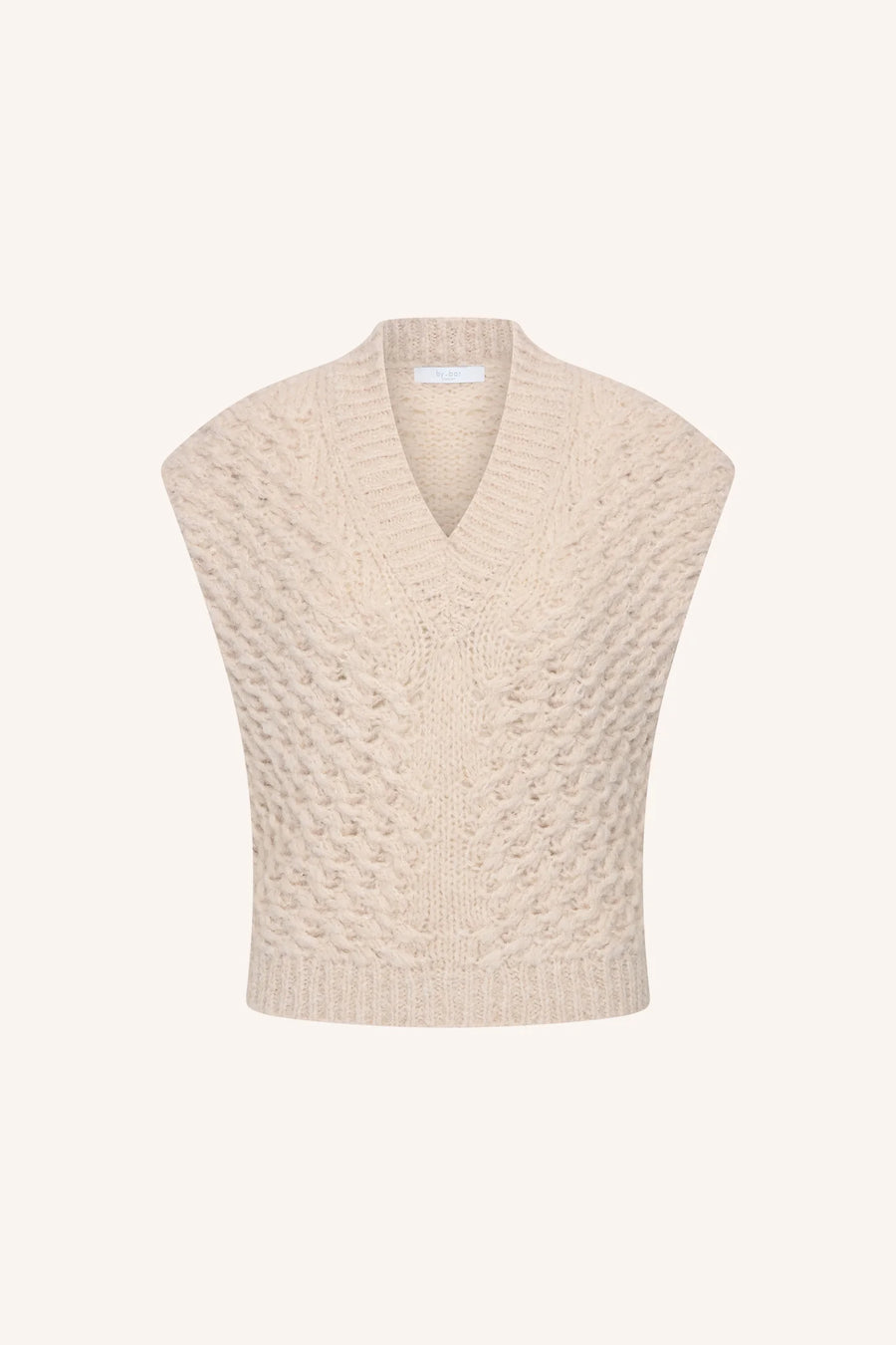 by-bar Blake chunky knit top - Chalk