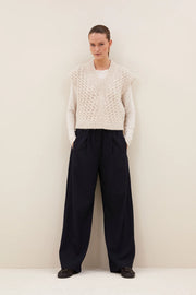 by-bar Blake chunky knit top - Chalk
