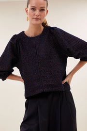 by-bar Mauri sparkle blouse - diamond check