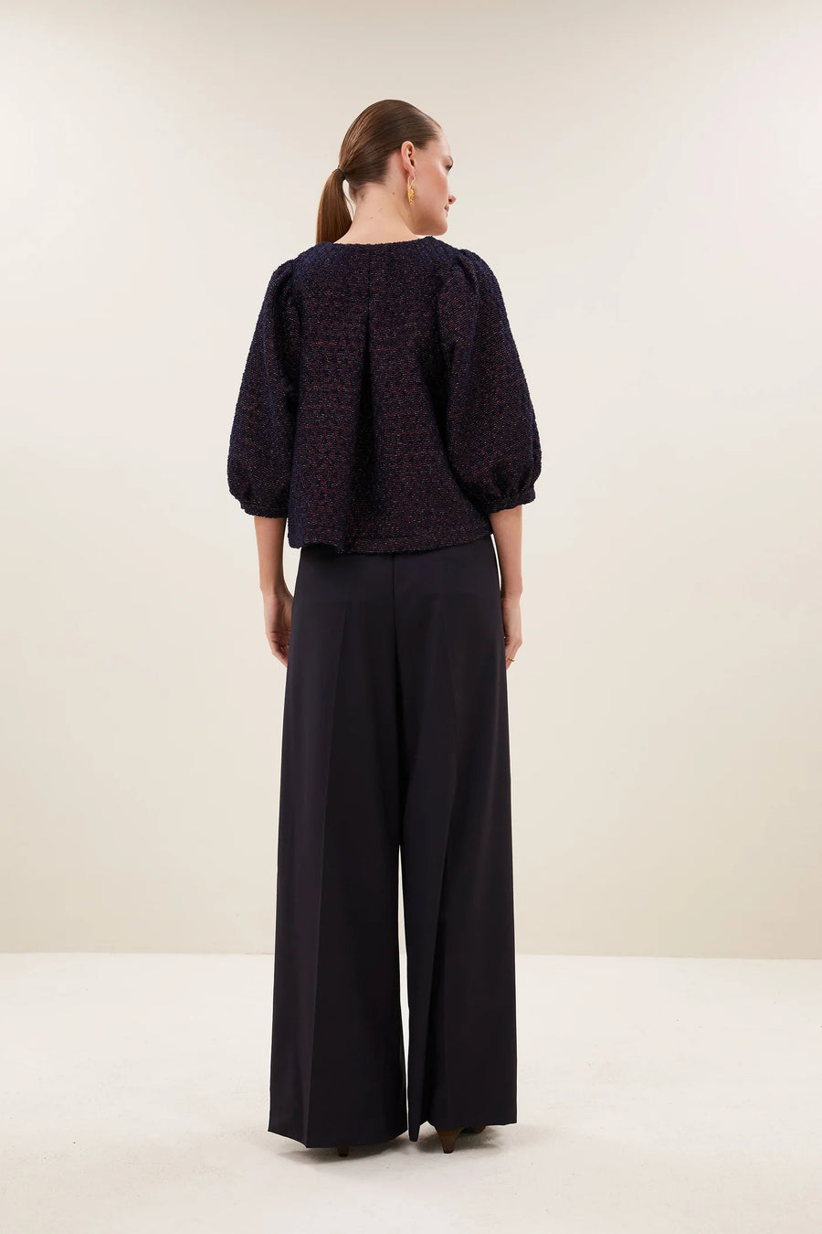 by-bar Mauri sparkle blouse - diamond check