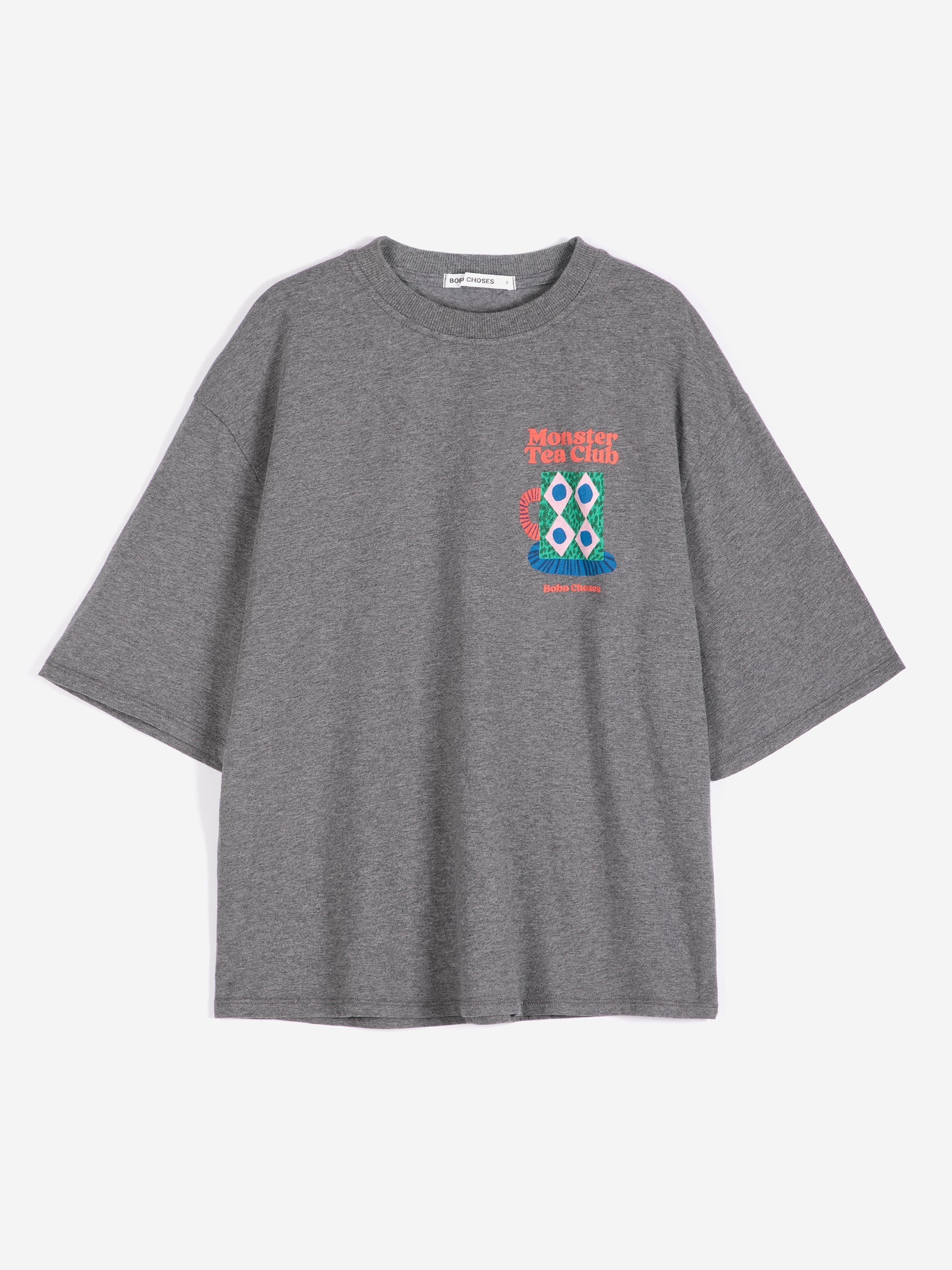 Bobo Choses monster mug t shirt - charcoal