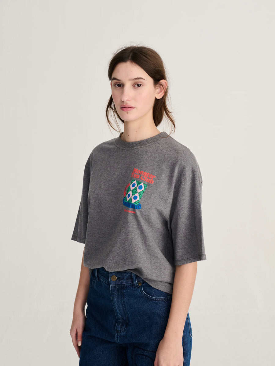 Bobo Choses monster mug t shirt - charcoal