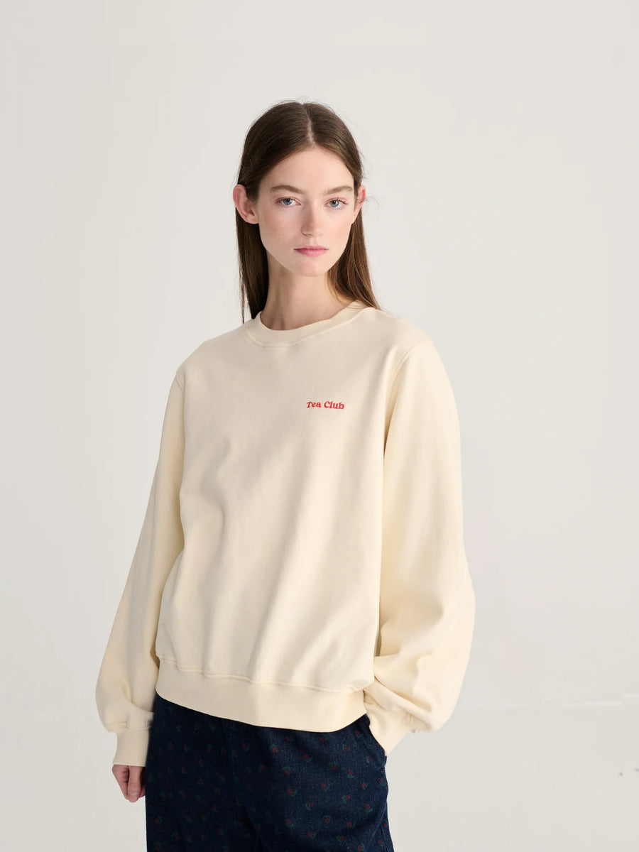 Bobo Choses monster tea sweatshirt - ecru