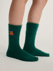 Bobo Choses Fuzzy monster socks - green