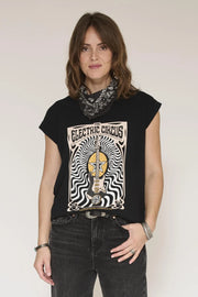 MKT Studio Tara print t shirt - black
