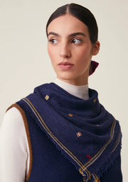 Moismont Chelsea wool embroidered square scarf - 2 colours