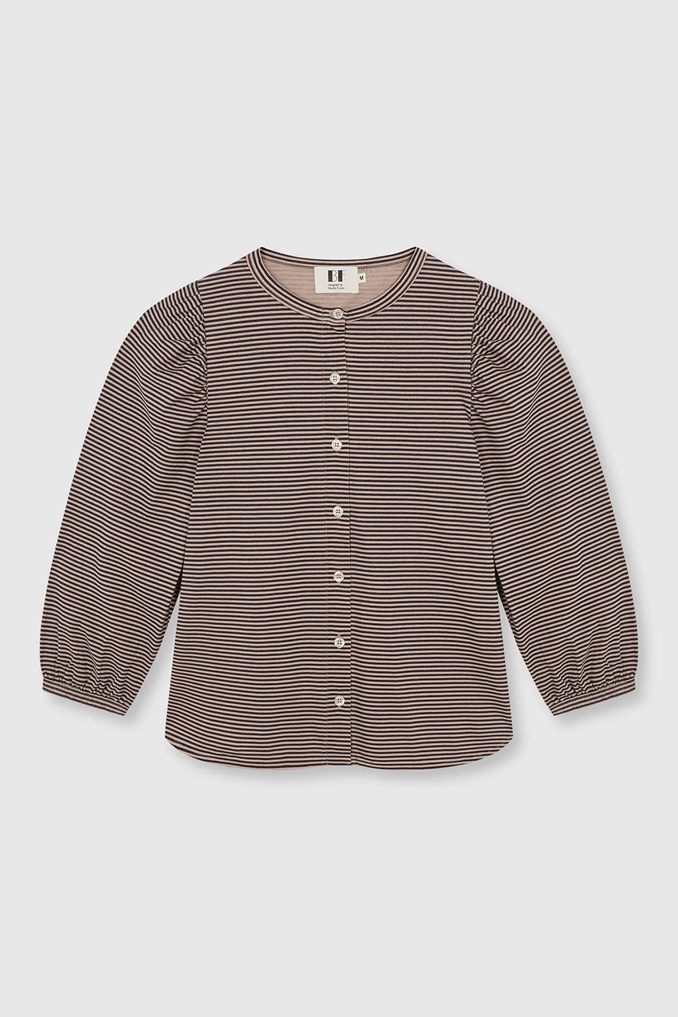 Beatriz Furest Champagne striped top - black / taupe