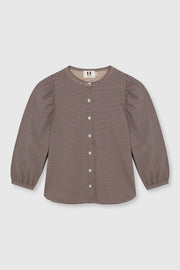 Beatriz Furest Champagne striped top - black / taupe