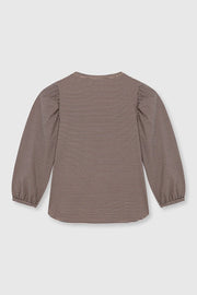 Beatriz Furest Champagne striped top - black / taupe