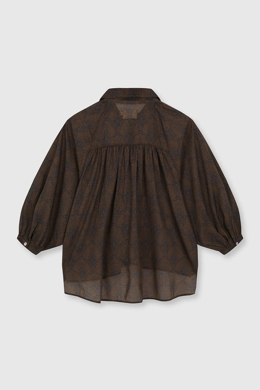 Beatriz Furest Raya printed blouse - dark brown / camel