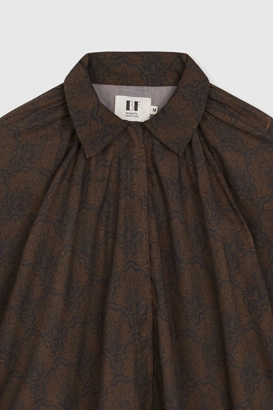 Beatriz Furest Raya printed blouse - dark brown / camel