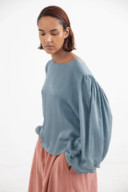 Project AJ117 Rebekka blouse - indigo