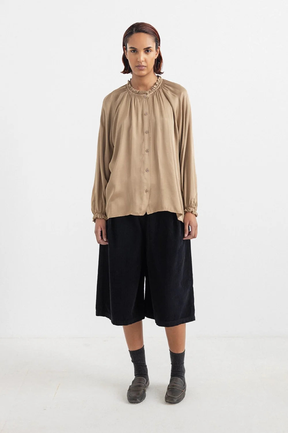 Project AJ117 Rachel blouse -camel