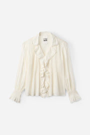 Project AJ117 Galia ruffle top - white