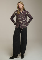 0039 Italy Odetta cuff printed blouse