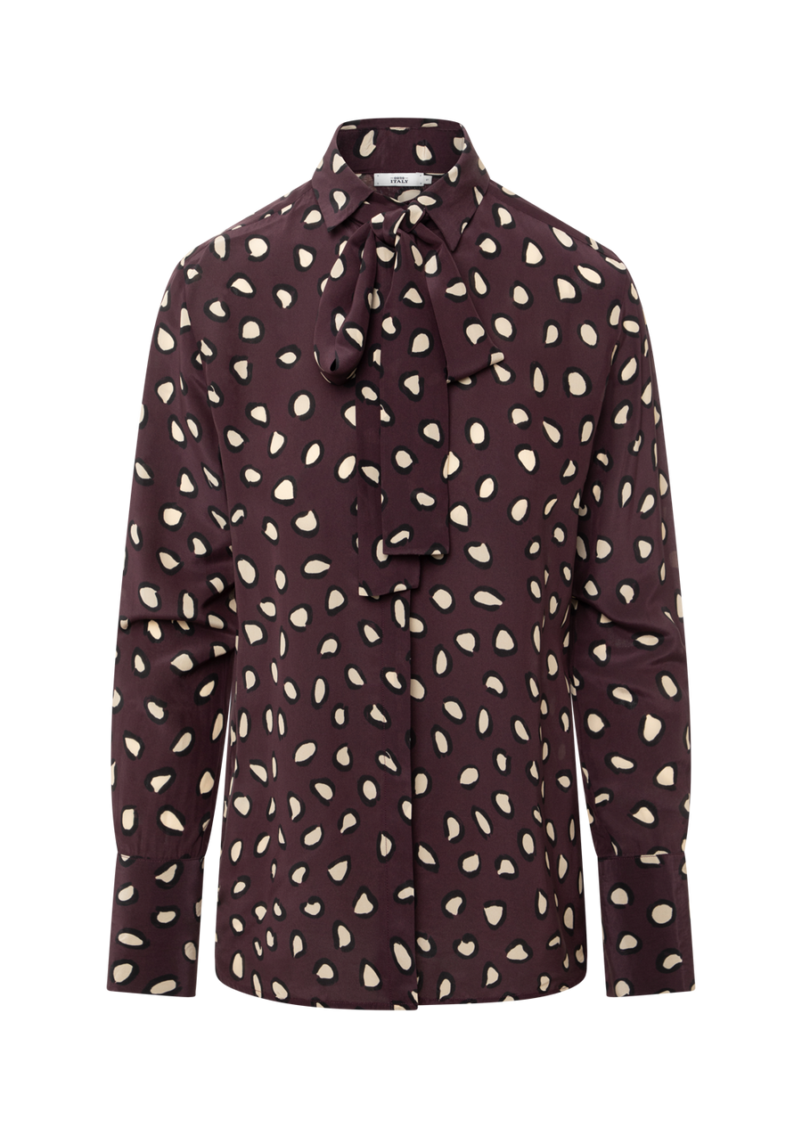 0039 Italy Odetta cuff printed blouse
