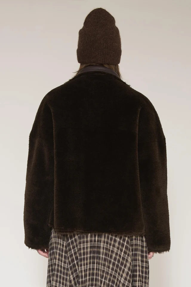 MKT Studio Melen reversible faux Fur jacket - chocolate