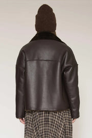 MKT Studio Melen reversible faux Fur jacket - chocolate