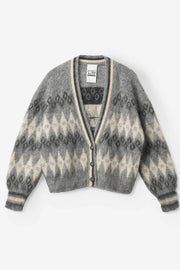 Project AJ117 Balwina argyle cardigan - grey