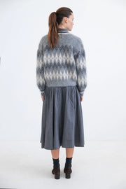 Project AJ117 Balwina argyle cardigan - grey
