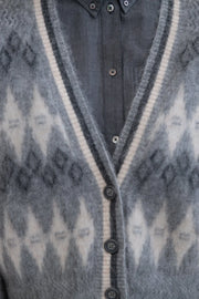 Project AJ117 Balwina argyle cardigan - grey