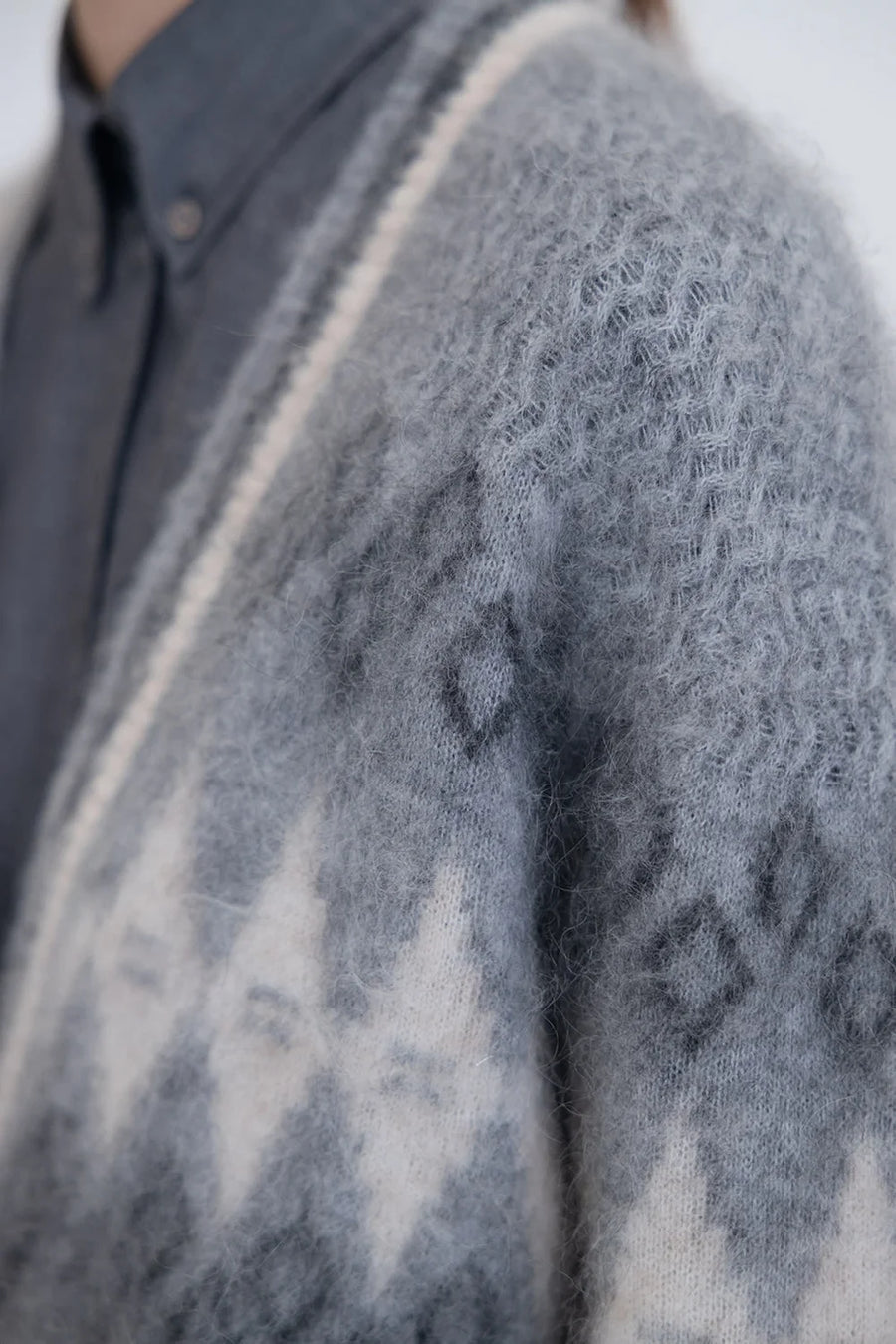 Project AJ117 Balwina argyle cardigan - grey