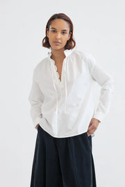 Project AJ177 Hrima tie neck blouse - white