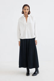 Project AJ177 Hrima tie neck blouse - white