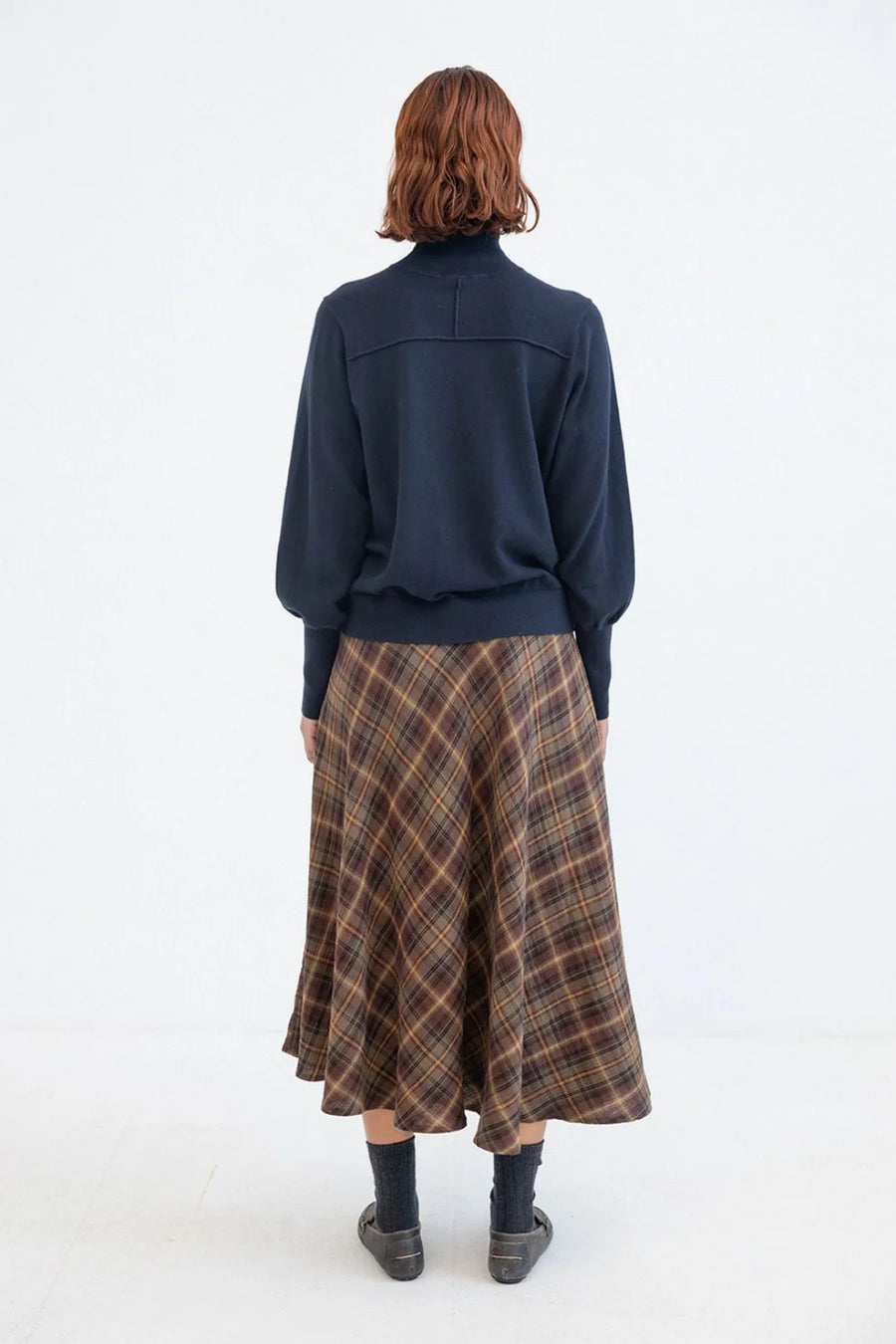 Project AJ117 Sirene cotton/cashmere turtle neck jumper - midnight