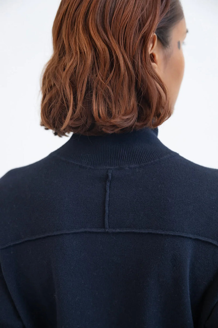 Project AJ117 Sirene cotton/cashmere turtle neck jumper - midnight