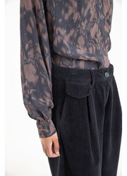 Project AJ117 Katlyn printed blouse - navy / garnet