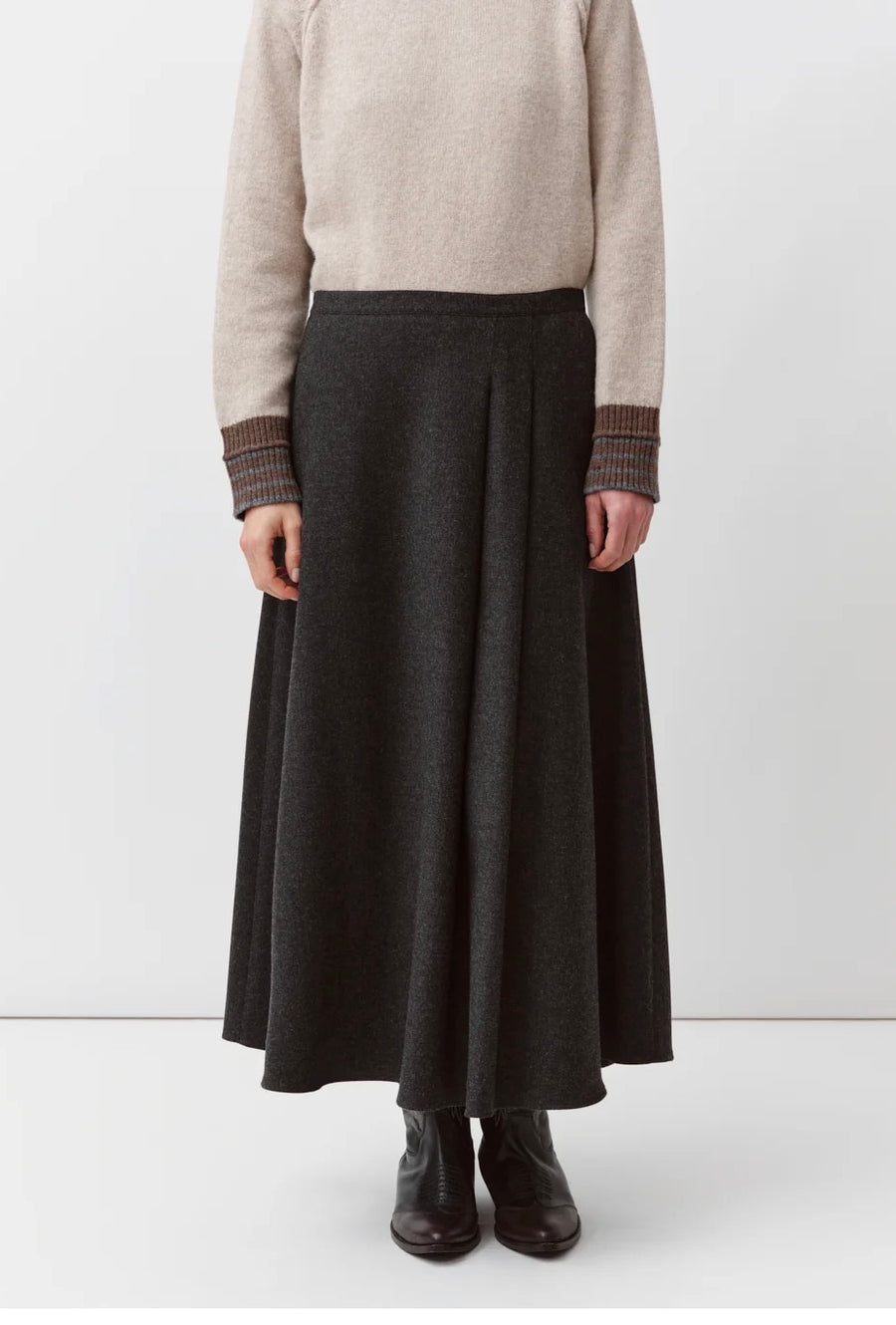 Diega Jonico wool mix skirt - anthracite