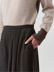 Diega Jonico wool mix skirt - anthracite