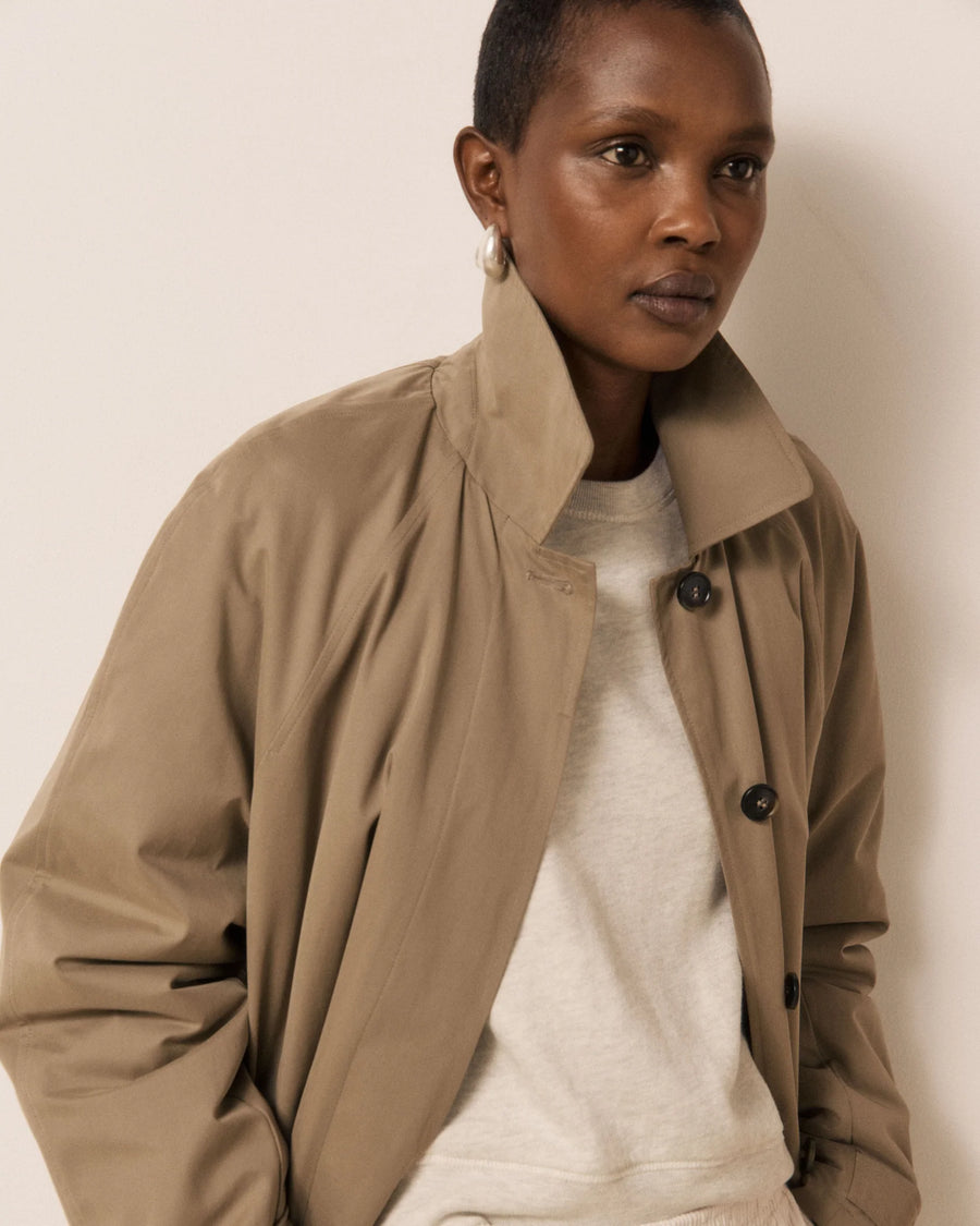 Hartford Valky lined water resistant coat - beige