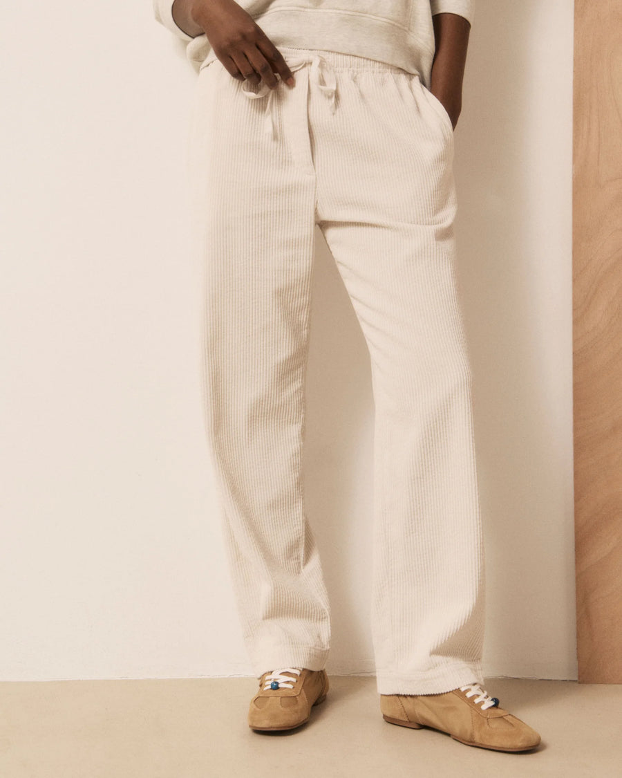 Hartford Peyo twill trouser - off white
