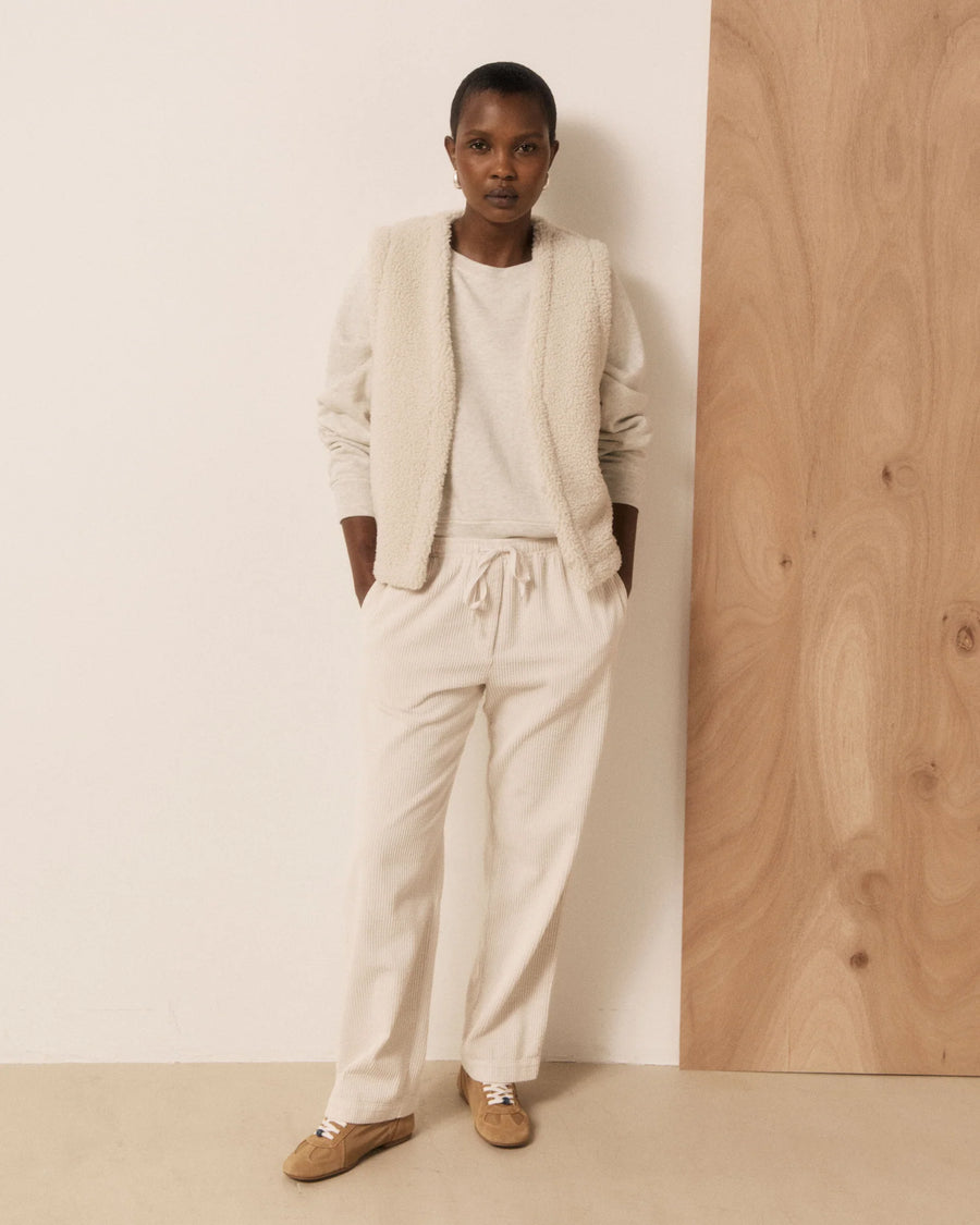 Hartford Peyo twill trouser - off white