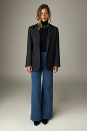 Maison Hotel Cameron check blazer - navy/ grey