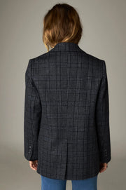 Maison Hotel Cameron check blazer - navy/ grey