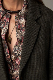 Maison Hotel Cameron tweed blazer- mossy