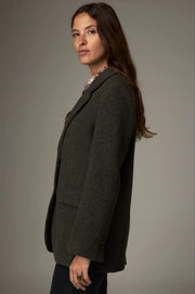 Maison Hotel Cameron tweed blazer- mossy