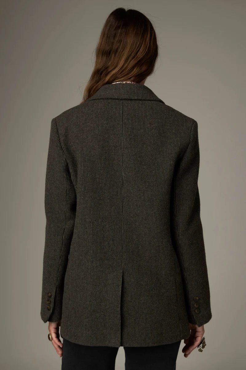 Maison Hotel Cameron tweed blazer- mossy