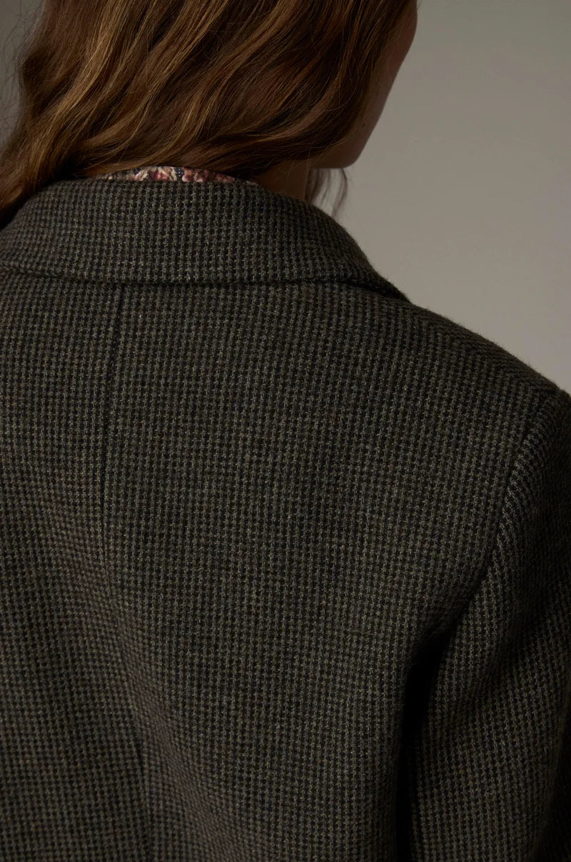 Maison Hotel Cameron tweed blazer- mossy