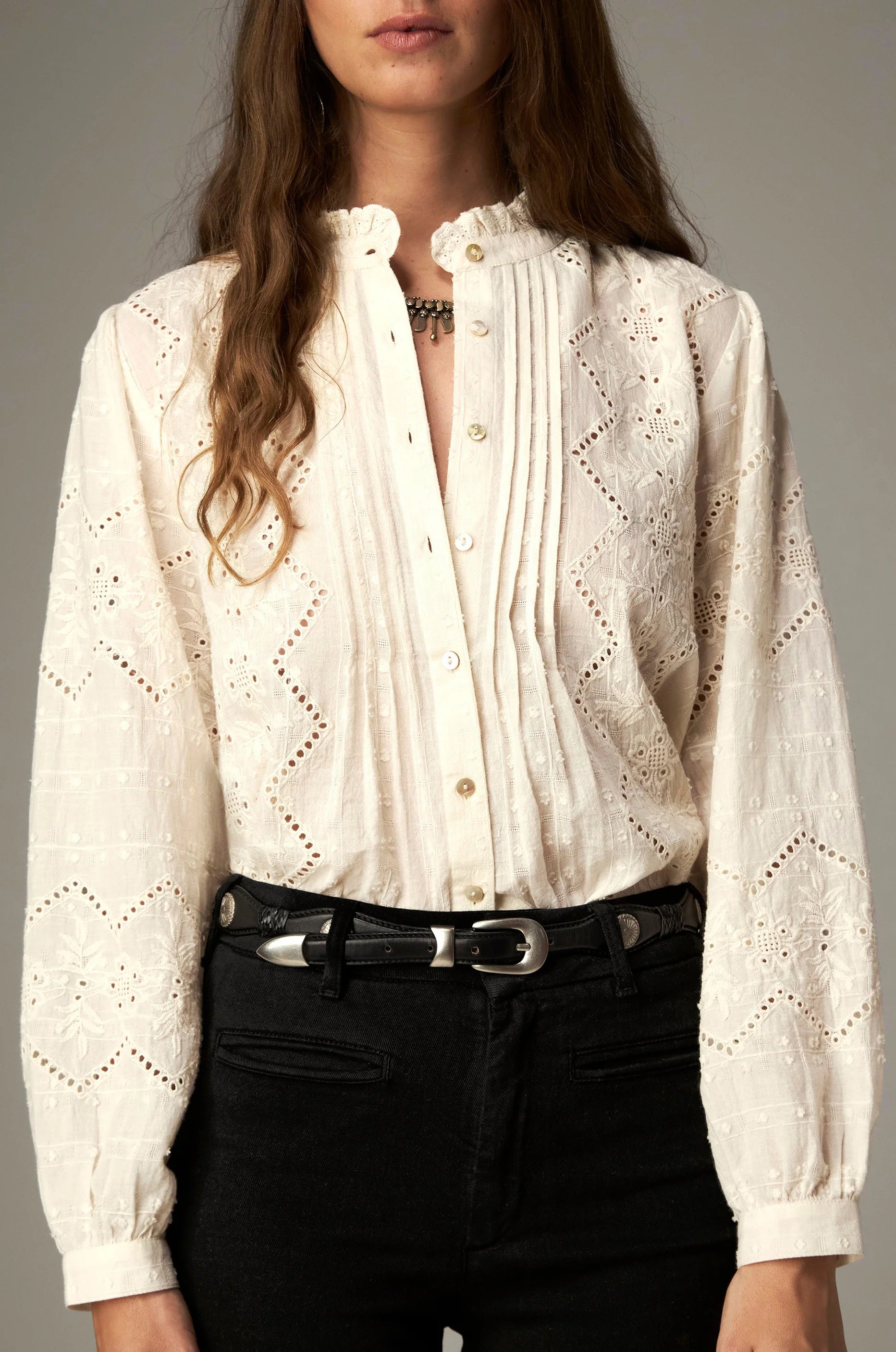 Maison Hotel Renata blouse - chantilly cream