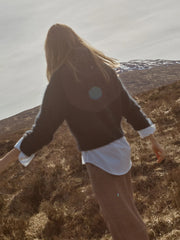 Mos mosh Hulda zip neck cardi - navy