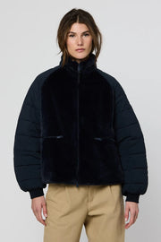 Tanta Aisu zip through jacket - dark navy