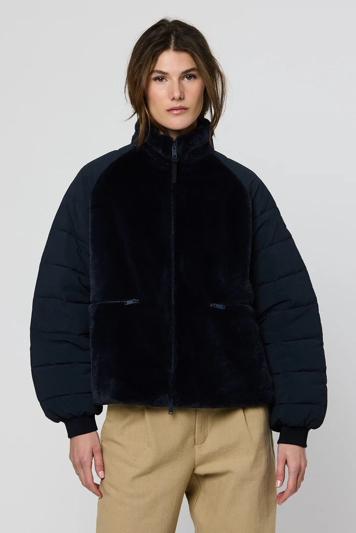 Tanta Aisu zip through jacket - dark navy