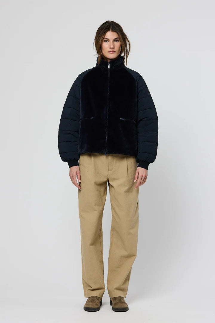 Tanta Aisu zip through jacket - dark navy