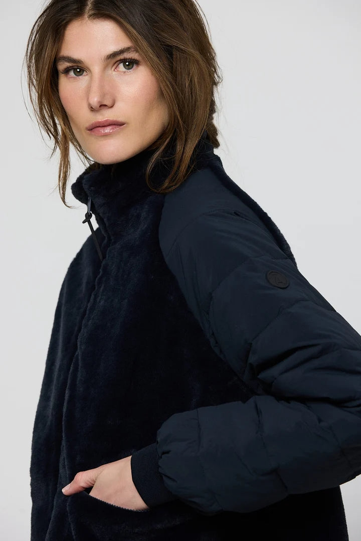 Tanta Aisu zip through jacket - dark navy