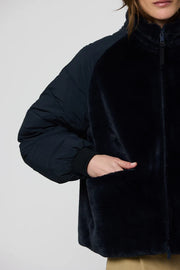 Tanta Aisu zip through jacket - dark navy