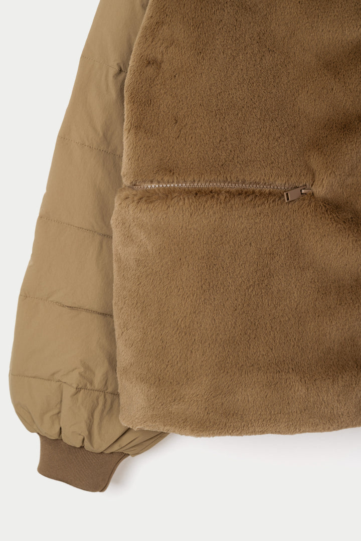 Tanta Aisu zip through contrast jacket - coriander